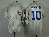 Chicago Cubs #10 Ronald Santo Cream Pinstripe 1969 Throwback Jerseys,baseball caps,new era cap wholesale,wholesale hats