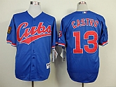 Chicago Cubs #13 Starlin Castro Blue 1994 Throwback Jerseys,baseball caps,new era cap wholesale,wholesale hats