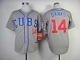 Chicago Cubs #14 Ernie Banks 2014 Grey Jerseys,baseball caps,new era cap wholesale,wholesale hats