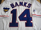 Chicago Cubs #14 Ernie Banks White 1968 Majestic Throwback Jersey,baseball caps,new era cap wholesale,wholesale hats
