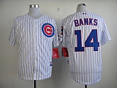 Chicago Cubs #14 Ernie Banks White Blue Stripes Throwback Jerseys,baseball caps,new era cap wholesale,wholesale hats