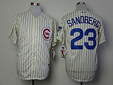Chicago Cubs #23 Ryne Sandberg Cream Pinstripe 1969 Throwback Jerseys,baseball caps,new era cap wholesale,wholesale hats