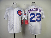 Chicago Cubs #23 Sandberg White Jerseys,baseball caps,new era cap wholesale,wholesale hats