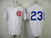 Chicago Cubs #23 Sandberg White Pinstripe 1984 Throwback Jerseys,baseball caps,new era cap wholesale,wholesale hats