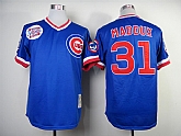 Chicago Cubs #31 Greg Maddux Blue Throwback Jerseys,baseball caps,new era cap wholesale,wholesale hats