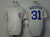 Chicago Cubs #31 Greg Maddux Cream Pinstripe 1969 Throwback Jerseys,baseball caps,new era cap wholesale,wholesale hats