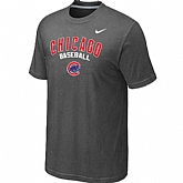 Chicago Cubs 2014 Home Practice T-Shirt - Dark Grey,baseball caps,new era cap wholesale,wholesale hats