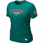 Chicago Cubs Nike Women's L.Green Short Sleeve Practice T-Shirt,baseball caps,new era cap wholesale,wholesale hats