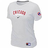 Chicago Cubs Nike Women's White Short Sleeve Practice T-Shirt,baseball caps,new era cap wholesale,wholesale hats