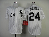Chicago White Sox #24 Viciedo White With Black Pinstripe Jerseys,baseball caps,new era cap wholesale,wholesale hats