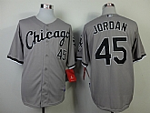 Chicago White Sox #45 Michael Jordan Gray Throwback Jerseys,baseball caps,new era cap wholesale,wholesale hats