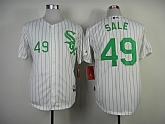 Chicago White Sox #49 Chris Sale White With Green Pinstripe Jerseys,baseball caps,new era cap wholesale,wholesale hats