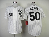 Chicago White Sox #50 John Danks White With Black Pinstripe Jerseys,baseball caps,new era cap wholesale,wholesale hats