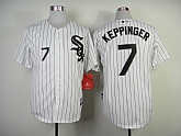 Chicago White Sox #7 Keppinger White With Black Pinstripe Jerseys,baseball caps,new era cap wholesale,wholesale hats