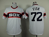 Chicago White Sox #72 Carlton Fisk Throwback 1983 White Pullover Jerseys,baseball caps,new era cap wholesale,wholesale hats