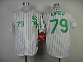Chicago White Sox #79 Abreu White With Green Pinstripe Jerseys,baseball caps,new era cap wholesale,wholesale hats