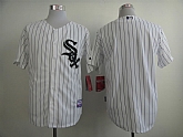 Chicago White Sox Blank White With Black Pinstripe Jerseys,baseball caps,new era cap wholesale,wholesale hats