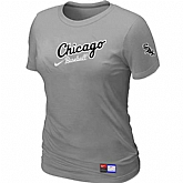 Chicago White Sox Nike Women's L.Grey Away Practice T-Shirt,baseball caps,new era cap wholesale,wholesale hats