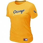Chicago White Sox Nike Women's Yellow Away Practice T-Shirt,baseball caps,new era cap wholesale,wholesale hats
