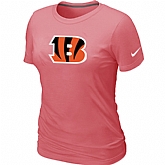 Cincinnati Bengals Pink Women's Logo T-Shirt,baseball caps,new era cap wholesale,wholesale hats