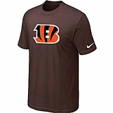 Cincinnati Bengals Sideline Legend Authentic Logo T-Shirt Brown,baseball caps,new era cap wholesale,wholesale hats