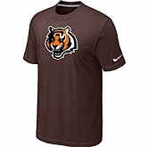 Cincinnati Bengals Tean Logo T-Shirt Brown,baseball caps,new era cap wholesale,wholesale hats