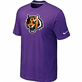 Cincinnati Bengals Tean Logo T-Shirt Purple,baseball caps,new era cap wholesale,wholesale hats