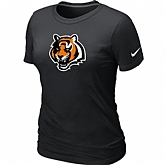 Cincinnati Bengals Tean Logo Women's Black T-Shirt,baseball caps,new era cap wholesale,wholesale hats