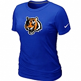 Cincinnati Bengals Tean Logo Women's Blue T-Shirt,baseball caps,new era cap wholesale,wholesale hats