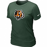 Cincinnati Bengals Tean Logo Women's D.Green T-Shirt,baseball caps,new era cap wholesale,wholesale hats