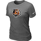 Cincinnati Bengals Tean Logo Women's D.Grey T-Shirt,baseball caps,new era cap wholesale,wholesale hats