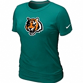 Cincinnati Bengals Tean Logo Women's L.Green T-Shirt,baseball caps,new era cap wholesale,wholesale hats
