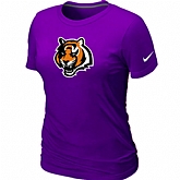 Cincinnati Bengals Tean Logo Women's Purple T-Shirt,baseball caps,new era cap wholesale,wholesale hats