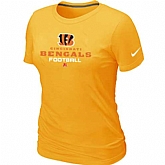 Cincinnati Bengals Yellow Women's Critical Victory T-Shirt,baseball caps,new era cap wholesale,wholesale hats