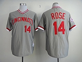 Cincinnati Reds #14 Rose Gray Throwback Jerseys,baseball caps,new era cap wholesale,wholesale hats