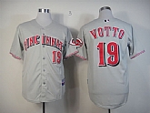 Cincinnati Reds #19 Joey Votto Gray Jerseys,baseball caps,new era cap wholesale,wholesale hats