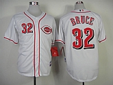 Cincinnati Reds #32 Jay Bruce White Jerseys,baseball caps,new era cap wholesale,wholesale hats