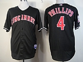 Cincinnati Reds #4 Brandon Phillips 2013 Black Jerseys,baseball caps,new era cap wholesale,wholesale hats