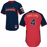 Cincinnati Reds #4 Brandon Phillips 2014 All Star Navy Blue Jersey,baseball caps,new era cap wholesale,wholesale hats