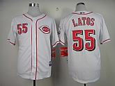 Cincinnati Reds #55 Mat Latos White Jerseys,baseball caps,new era cap wholesale,wholesale hats