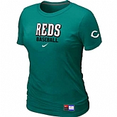 Cincinnati Reds Nike Women's L.Green Short Sleeve Practice T-Shirt,baseball caps,new era cap wholesale,wholesale hats
