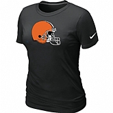Cleveland Browns Black Women's Logo T-Shirt,baseball caps,new era cap wholesale,wholesale hats