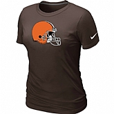 Cleveland Browns Brown Women's Logo T-Shirt,baseball caps,new era cap wholesale,wholesale hats