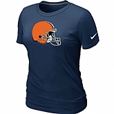 Cleveland Browns D.Blue Women's Logo T-Shirt,baseball caps,new era cap wholesale,wholesale hats