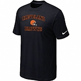 Cleveland Browns Heart & Soul Black T-Shirt,baseball caps,new era cap wholesale,wholesale hats