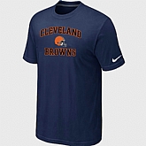 Cleveland Browns Heart & Soul D.Blue T-Shirt,baseball caps,new era cap wholesale,wholesale hats