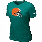 Cleveland Browns L.Green Women's Logo T-Shirt,baseball caps,new era cap wholesale,wholesale hats