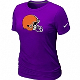 Cleveland Browns Purple Women's Logo T-Shirt,baseball caps,new era cap wholesale,wholesale hats