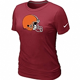 Cleveland Browns Red Women's Logo T-Shirt,baseball caps,new era cap wholesale,wholesale hats