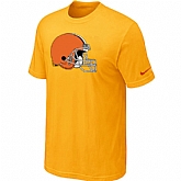 Cleveland Browns Sideline Legend Authentic Logo T-Shirt Yellow,baseball caps,new era cap wholesale,wholesale hats